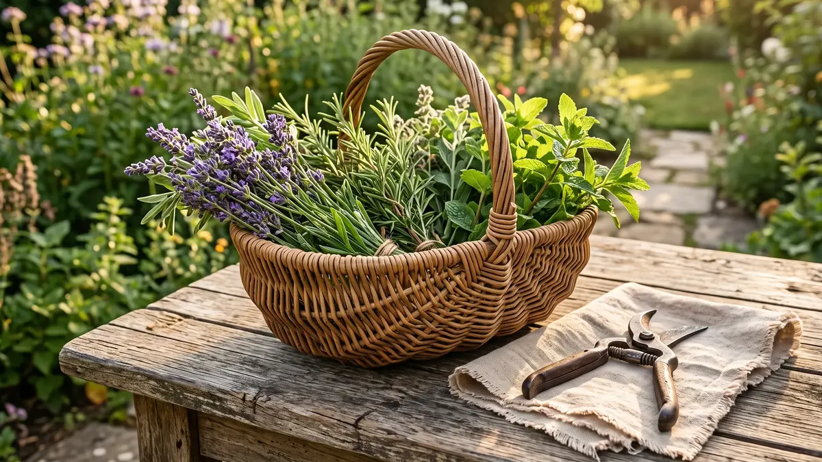 Gärtnerin gießt ein Gemüsebeet bodennah mit der Gießkanne am Morgen