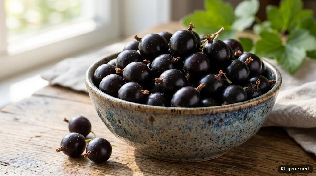 Jostabeeren in einer Schale