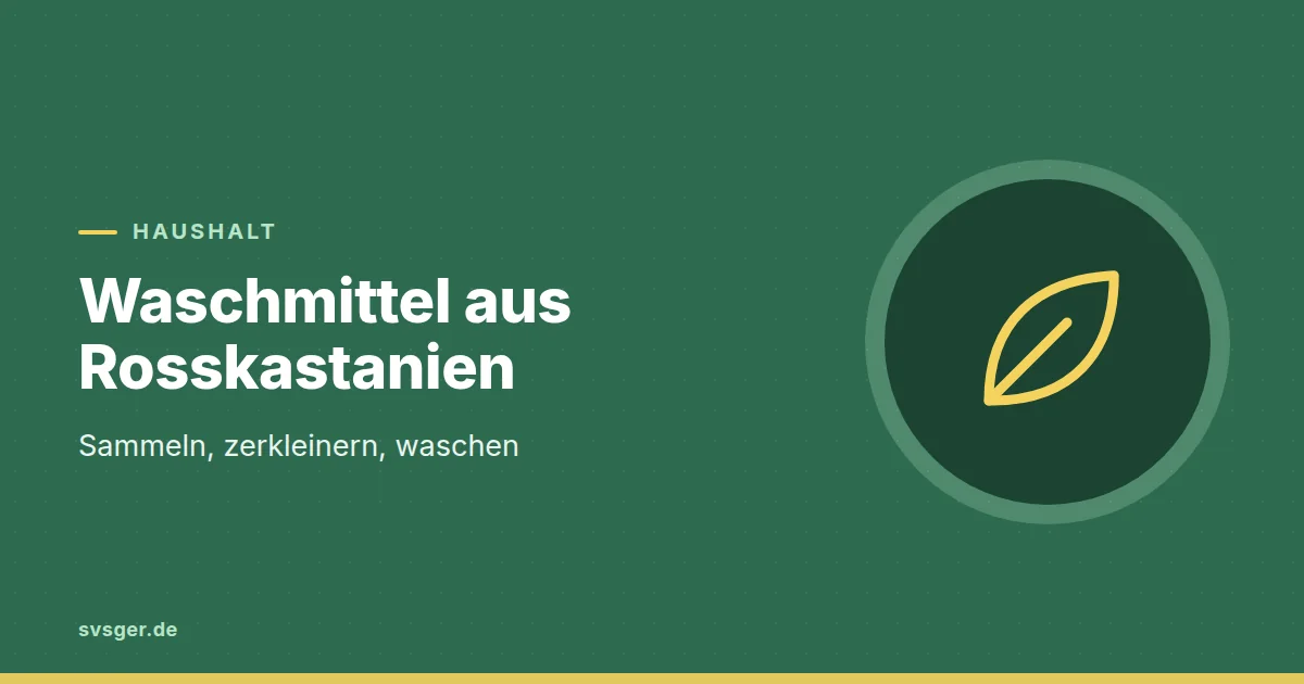 Grafik zum Beitrag: Waschmittel aus Rosskastanien: sammeln, zerkleinern, waschen