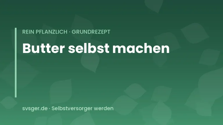 Selbstgemachte vegane Butter mit Kraeutern
